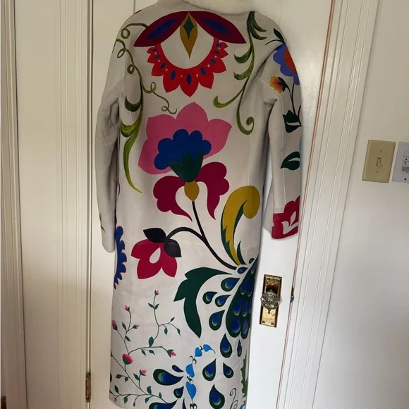 Free People Nigel Preston Colorful Floral Long Coat - Picture 4 of 10